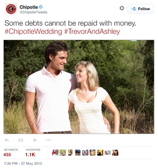 Illustration for article titled Incredible: Chipotle Is Paying For This Couple’s Wedding, And All They Expect In Return Is A Favor Someday